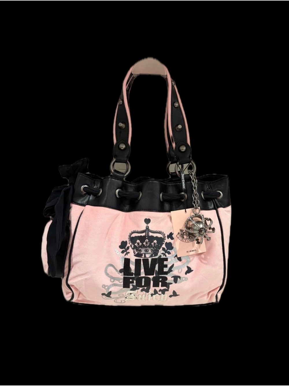 New Juicy Couture ‘Live for Juicy’ Daydreamer Tote with Crown Charm